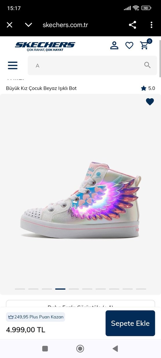 skechers ışıklı kanatlı kız çocuk ayakkabı - Görsel 2