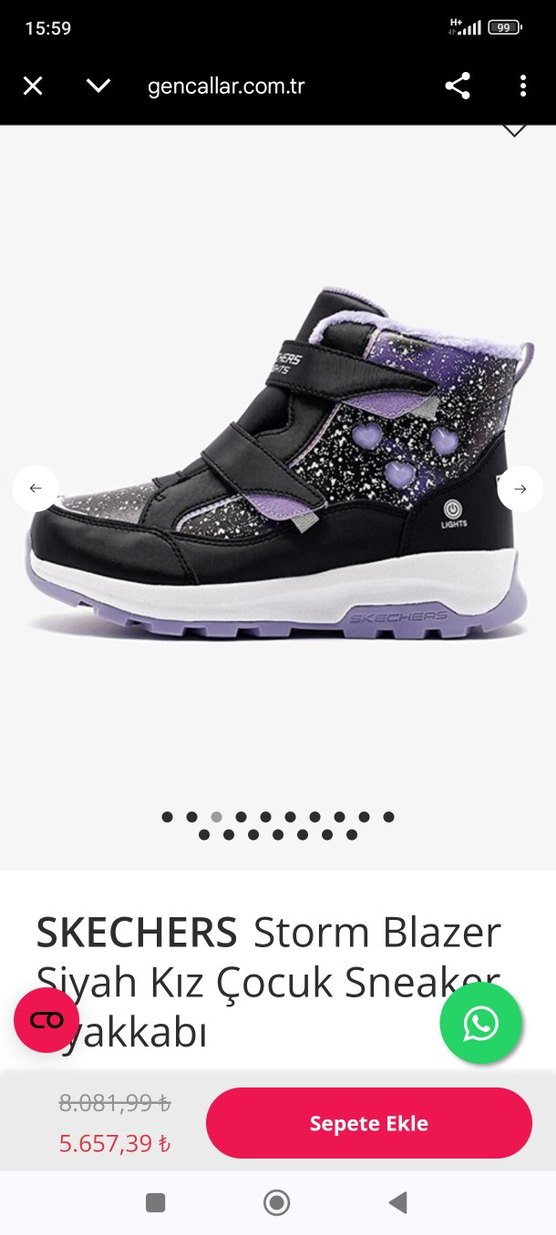 skechers ışıklı kız çocuk bot - Görsel 2