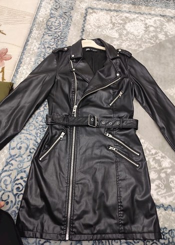 zara deri ceket elbise - Görsel 8