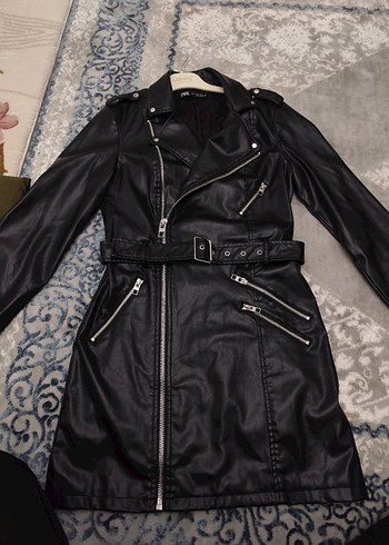 zara deri ceket elbise - Görsel 7