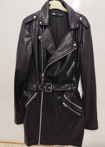 zara deri ceket elbise - Görsel 4