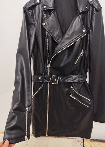 zara deri ceket elbise - Görsel 3