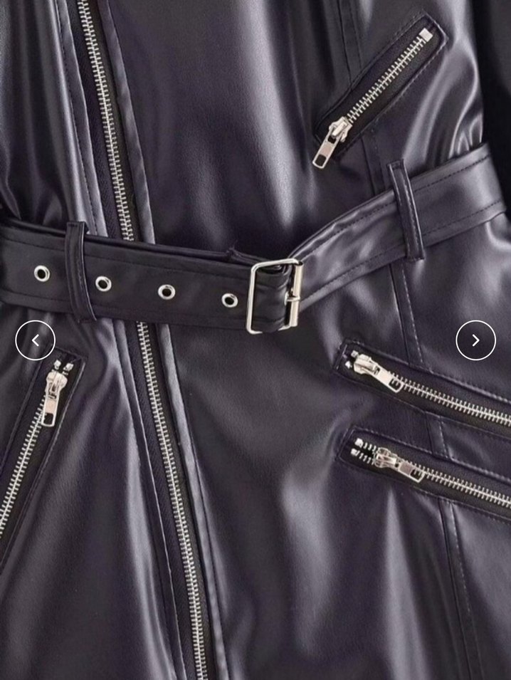 zara deri ceket elbise - Görsel 2