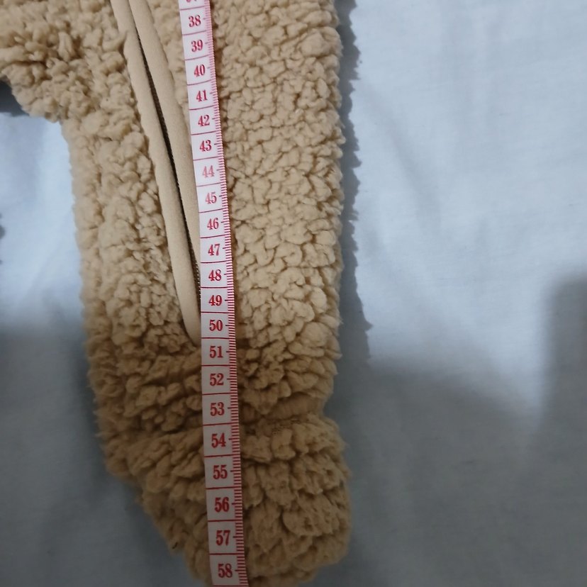 Bej Bebek Tulumu, Kürklü, Sade Tasarım - Görsel 5