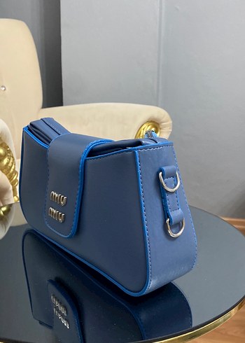 Miu Miu Mavi Deri Kadın Çanta - Görsel 4