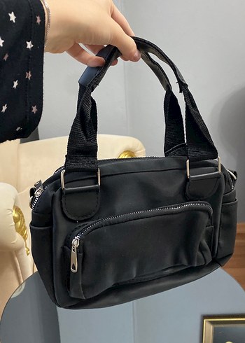 Tokalı Siyah Deri Kadın Çanta - Görsel 4