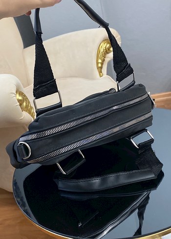 Tokalı Siyah Deri Kadın Çanta - Görsel 3