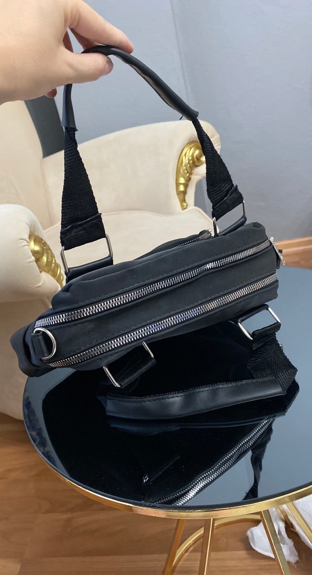 Tokalı Siyah Deri Kadın Çanta - Görsel 3