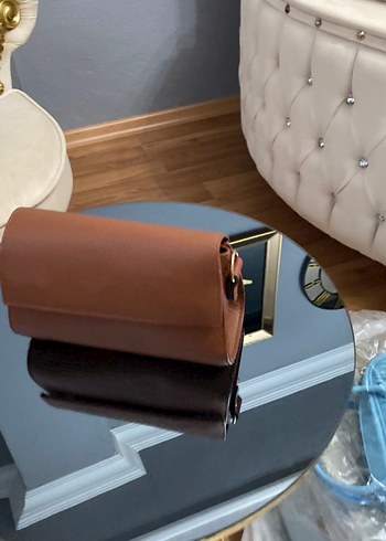 Kahverengi Deri Kemerli Kadın Çanta - Görsel 3