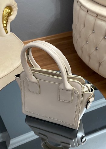 Bej Deri Kadın El Çantası - Görsel 3