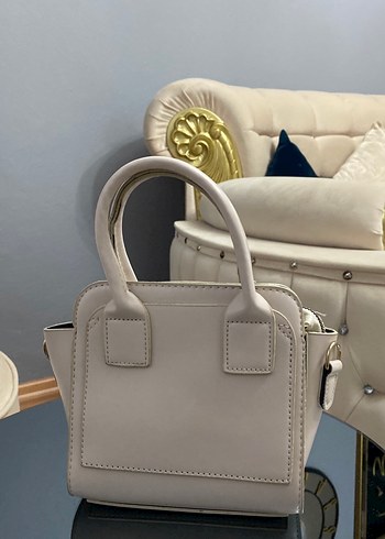 Bej Deri Kadın El Çantası - Görsel 4