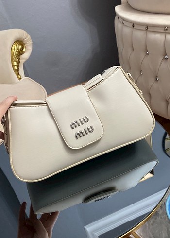 Beyaz Deri Kadın Omuz Çantası - Görsel 4