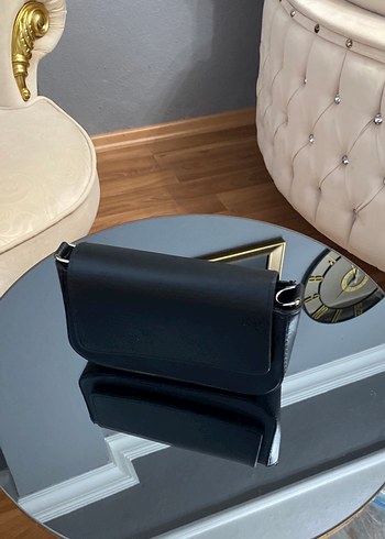 Siyah Minimalist Deri Kadın Çanta - Görsel 3