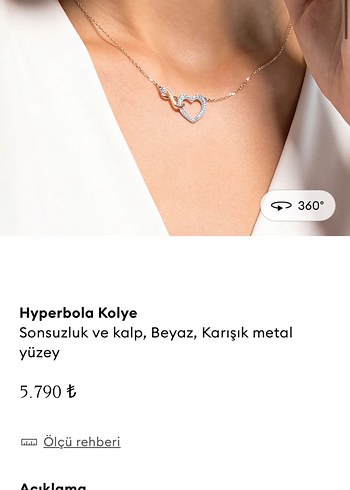 Hafif Bej Zincir Detaylı Sonsuzluk ve Kalp Kolye