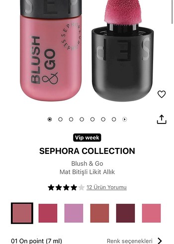 Sephora SEPHORA Pembe likit allık