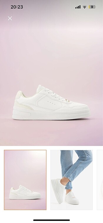 Bershka beyaz sneaker / spor ayakkabı