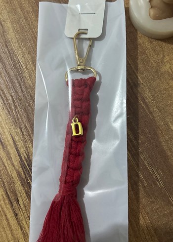 Bordo Püsküllü Bohem Anahtarlık - Görsel 5