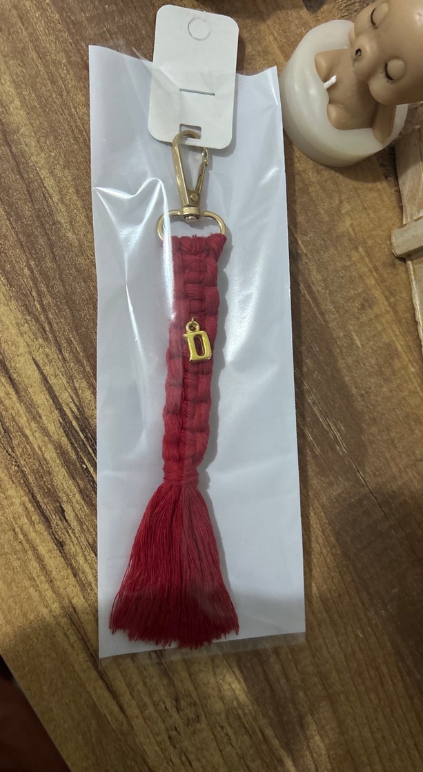 Bordo Püsküllü Bohem Anahtarlık - Görsel 3