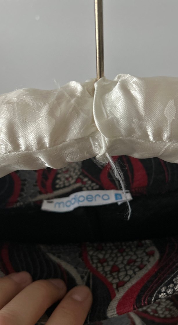 Bordo Desenli Drapeli Mini Hamile Eteği - Görsel 4