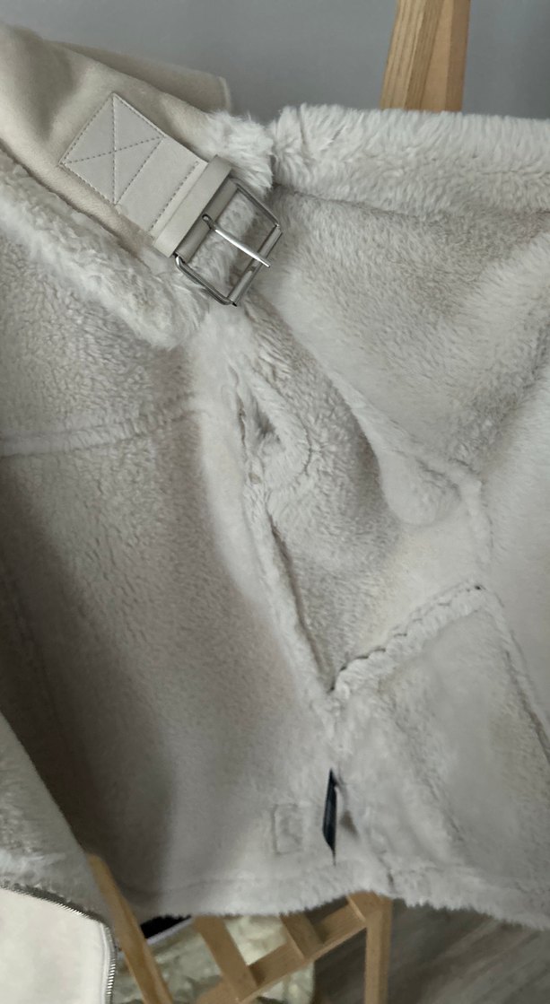 Süet Bej Kürklü Kadın Ceket - Görsel 5