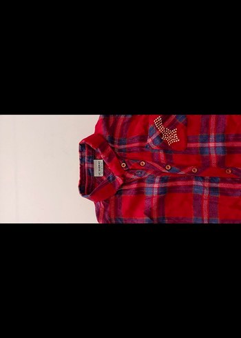 Kız Çocuk Renkli Ekose Gömlek - Görsel 2