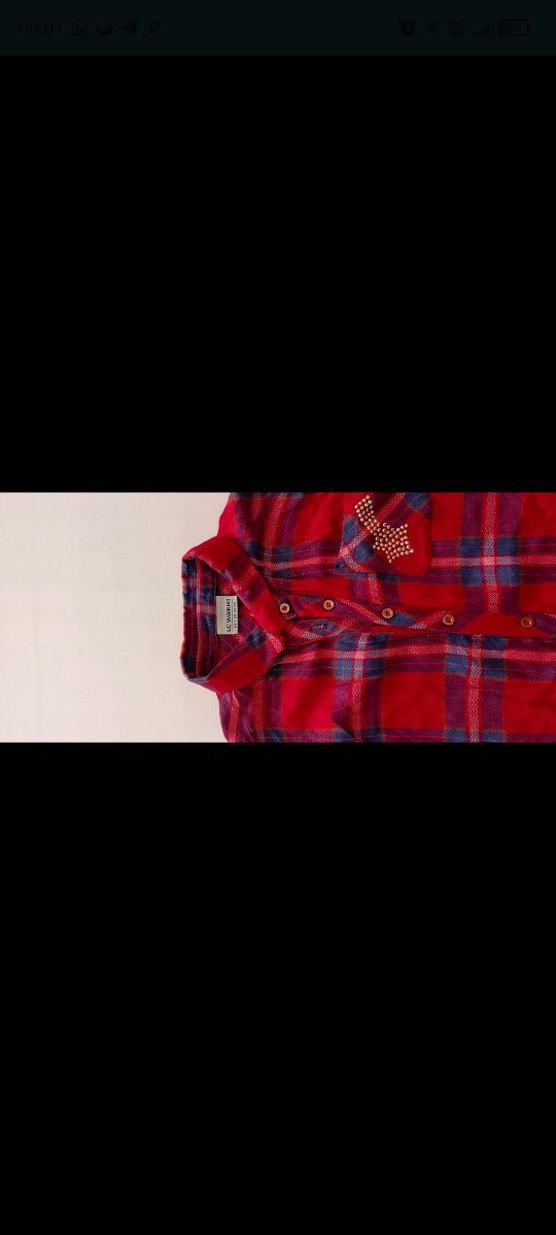 Kız Çocuk Renkli Ekose Gömlek - Görsel 2