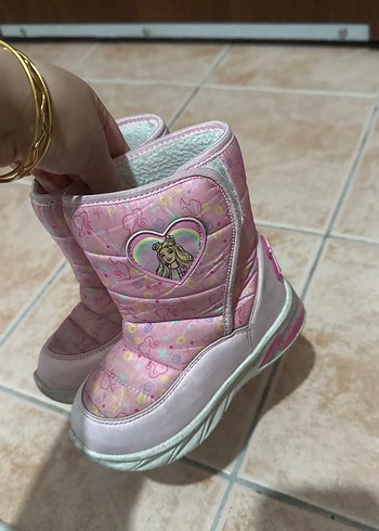 Barbie İç Tüylü Pembe Kız Çocuk Kar Botu - Görsel 3