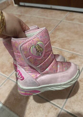 Barbie İç Tüylü Pembe Kız Çocuk Kar Botu - Görsel 4