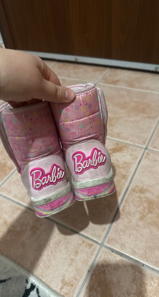 Barbie İç Tüylü Pembe Kız Çocuk Kar Botu - Görsel 2