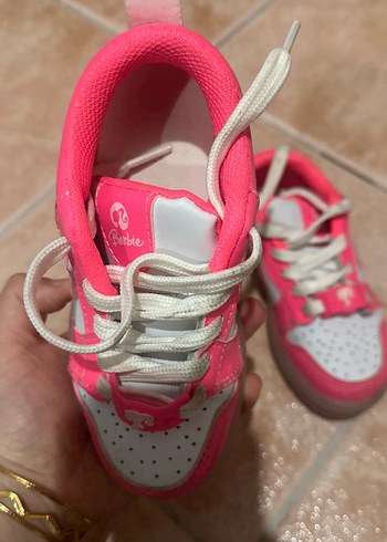 Barbie Pembe Simli Kız Çocuk Spor Ayakkabı - Görsel 2