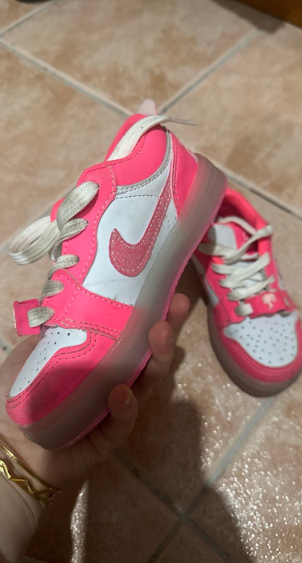 Barbie Pembe Simli Kız Çocuk Spor Ayakkabı - Görsel 3