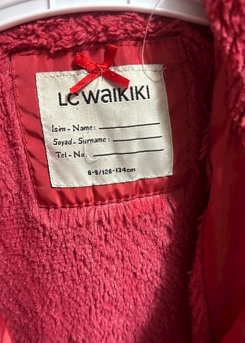 Kız Çocuk Kırmızı Kürklü Sıcak Mont - Görsel 3