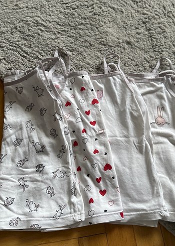 Nakışlı Beyaz Çocuk Atletleri - Görsel 2