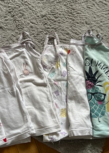 Nakışlı Beyaz Çocuk Atletleri - Görsel 3