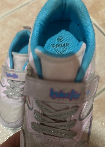 Gri Kız Çocuk Spor Ayakkabı Velcro - Görsel 3