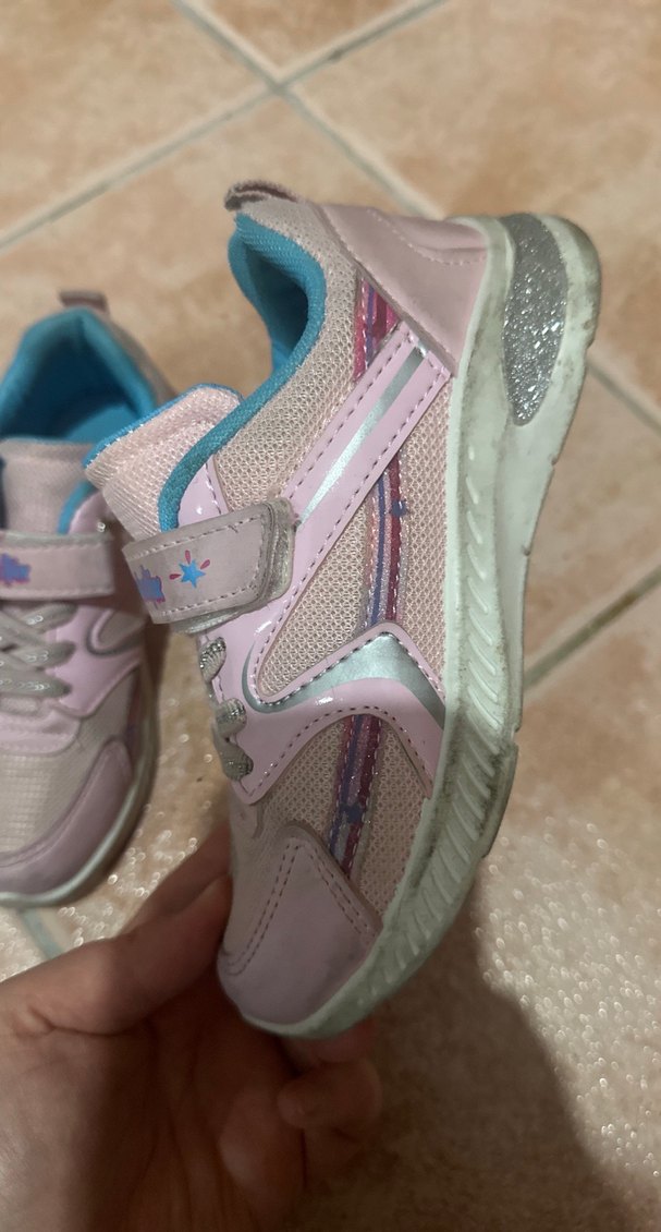 Gri Kız Çocuk Spor Ayakkabı Velcro - Görsel 2