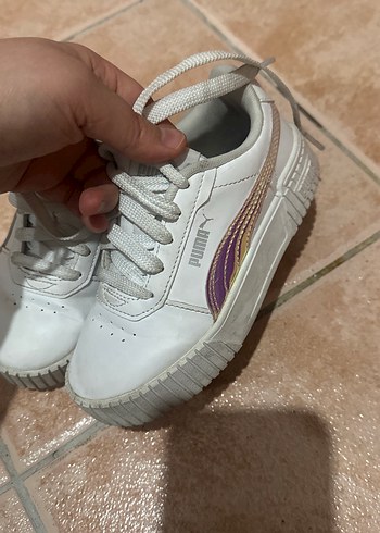 Beyaz Kız Çocuk Spor Ayakkabısı Puma - Görsel 4