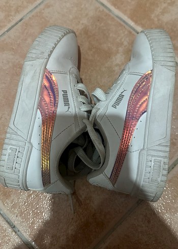 Beyaz Kız Çocuk Spor Ayakkabısı Puma - Görsel 6