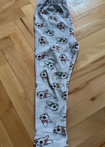 Kız Çocuk Gri Baskılı kışlık tayt - Görsel 2