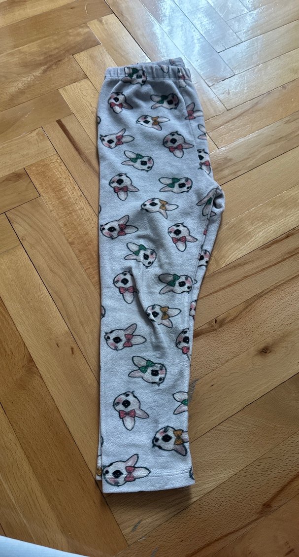 Kız Çocuk Gri Baskılı kışlık tayt - Görsel 2