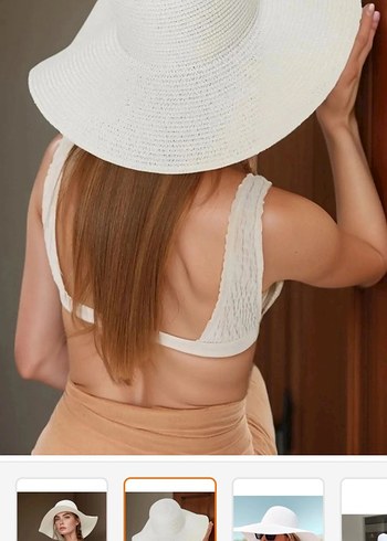 Beden Beyaz Bohem Minimalist Kadın Şapka