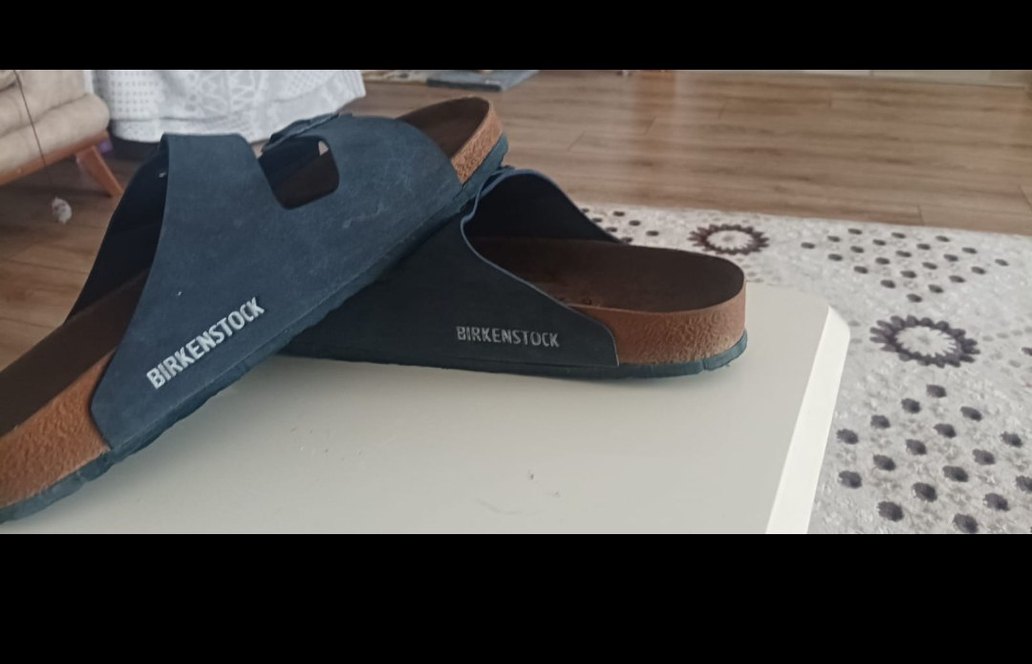 Mavi Süet Tokalı Erkek Sandalet - Görsel 3