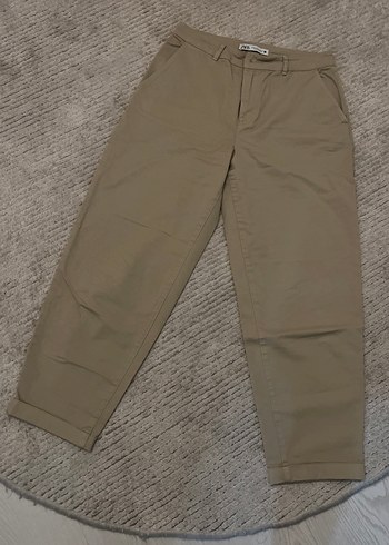 Zara Bej Duz Kesim Pantolon