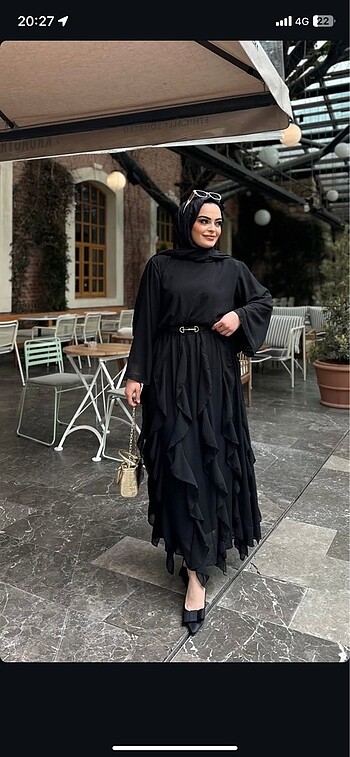 Etekli tesettür takım