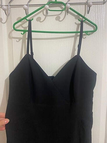 40 beden siyah yırtmaçlı abiye - Görsel 2