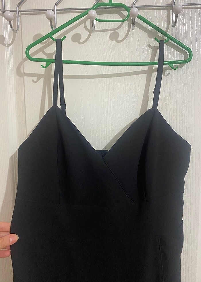 40 beden siyah yırtmaçlı abiye - Görsel 2