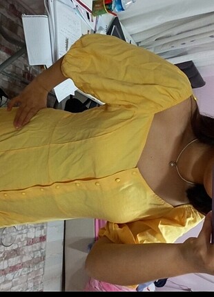 xxl Beden sarı Renk Elbise