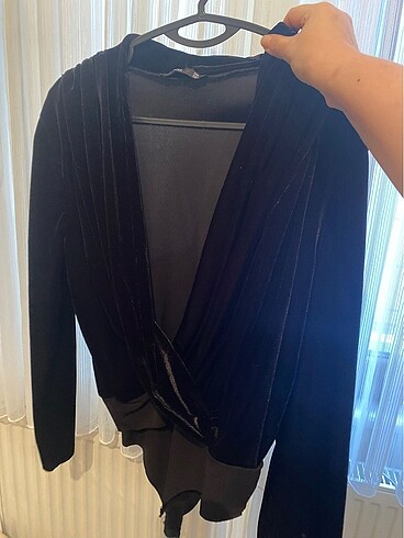 m Beden siyah Renk Kadife bodysuit