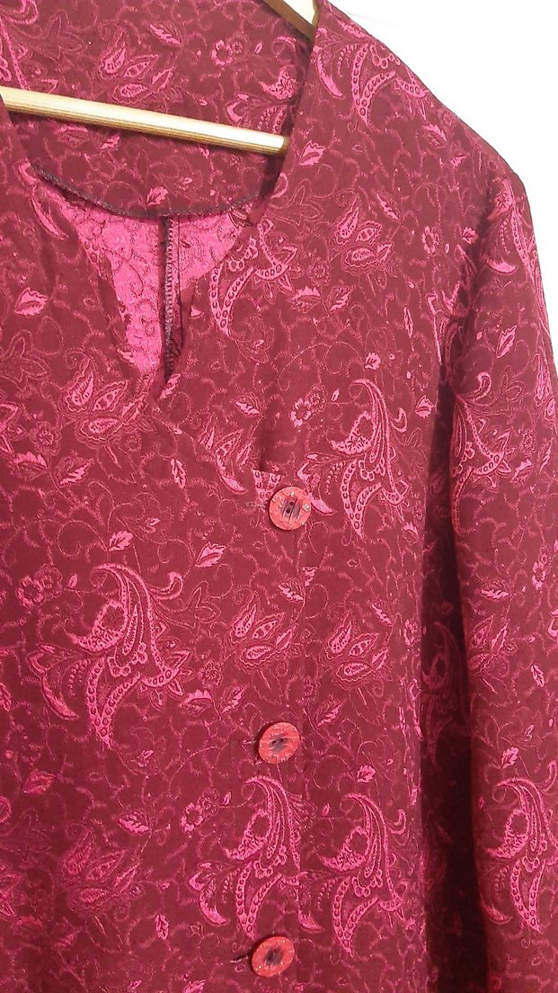 Bordo Desenli Uzun tunik - Görsel 2