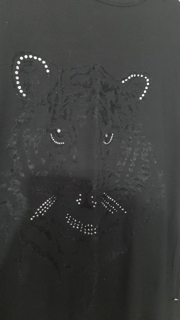 Kürklü Siyah Gotik Baskılı Kedi Kıyafeti - Görsel 3